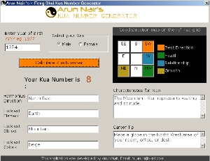 Kua Number Generator  screenshot