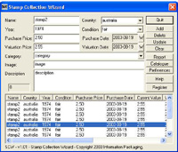Stamp Collection Wizard screenshot