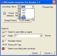 BPS Audio Converter Pro screenshot