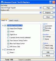 Advanced Excel Find & Replace screenshot