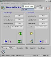 ME Cluster - RemoteNet screenshot