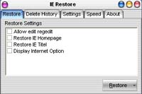 IE Restore Captura de pantalla
