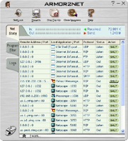 Armor2net Personal Firewall screenshot