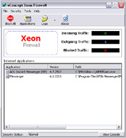 Xeon Personal Firewall screenshot