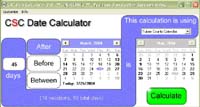CSC Date Calculator screenshot