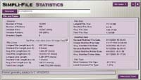 Simpli-File Statistics screenshot