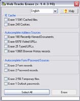 Web Tracks Eraser screenshot