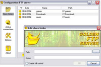 GoldenFTP server screenshot