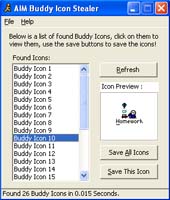 AIM Buddy Icon Stealer screenshot