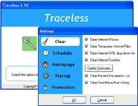 Traceless screenshot