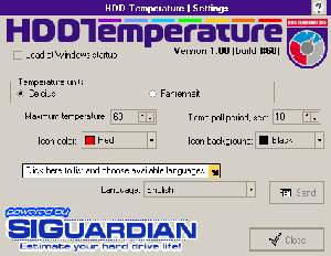 HDD Temperature screenshot