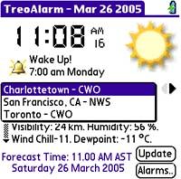 TreoAlarm screenshot
