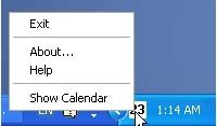 DateInTray screenshot