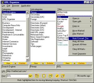 URL Organizer screenshot