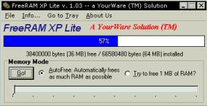 FreeRAM XP Lite  screenshot