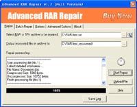 Advanced RAR Repair Captura de pantalla