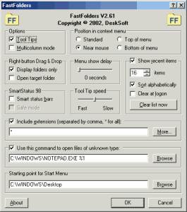 FastFolders screenshot