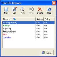 TimeOff screenshot