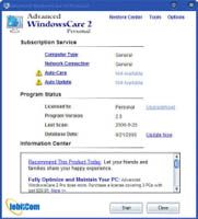 Advanced WindowsCare Personal screenshot