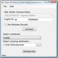 SimpleSQL Backup screenshot