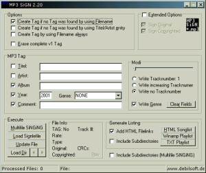 MP3 SiGN screenshot