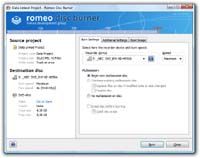 Romeo Burner screenshot