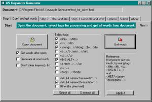 AS Keywords Generator screenshot