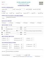Lumbar Exam Form - Sample screenshot