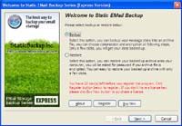Static EMail Backup Express screenshot