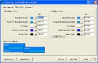 CoffeeCup Free DHTML Menu Builder screenshot