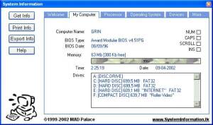 System Information screenshot