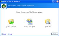 CoffeeCup Free Zip Wizard screenshot