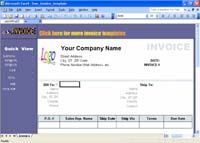 Excel Invoice Template screenshot