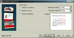 Calendar Wizard  screenshot
