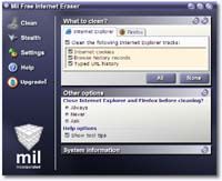 Mil Free Internet Eraser screenshot