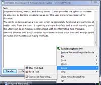 Nuance Dragon NaturallySpeaking screenshot