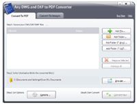 Any DWG and DXF to PDF Converter 2009 screenshot