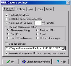 URL Capture screenshot