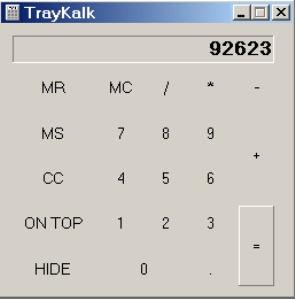 TrayKalk screenshot