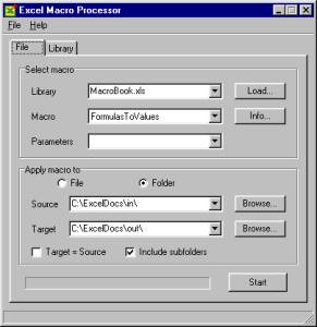Excel Macro Processor Captura de pantalla