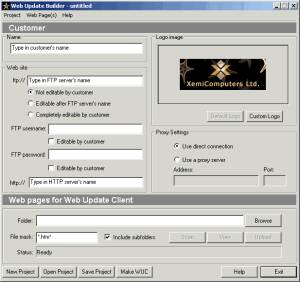 Web Update Builder screenshot