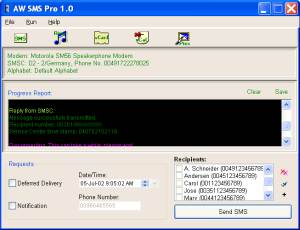 Atelier Web SMS Pro screenshot