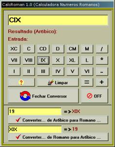 CalcRoman  screenshot