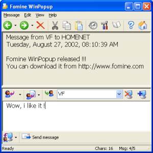 Fomine WinPopup screenshot