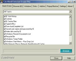 CuteShield Internet Eraser Lite screenshot