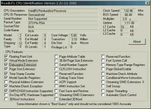 CPU ID screenshot