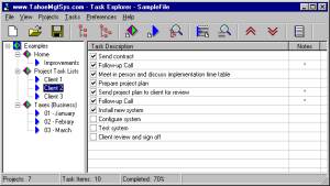 Tahoe Task Explorer screenshot