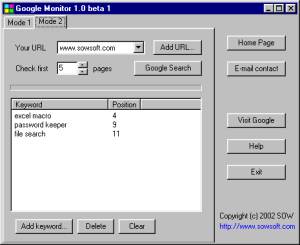 Google Monitor screenshot