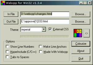 Webcpp screenshot