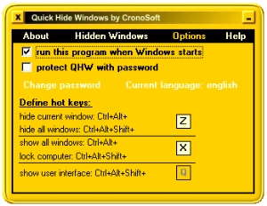 Quick Hide Windows  screenshot